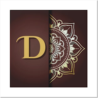 D - Mandala Monogram Posters and Art